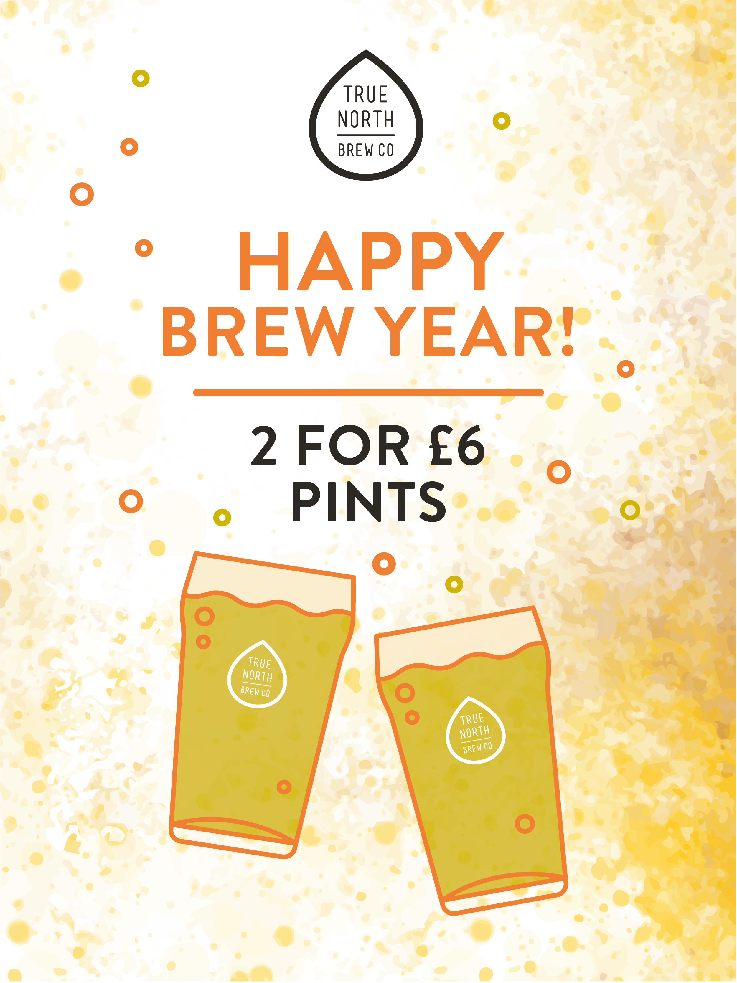 Happy Brew Year! | 2 for £6 pints | The Old Grindstone